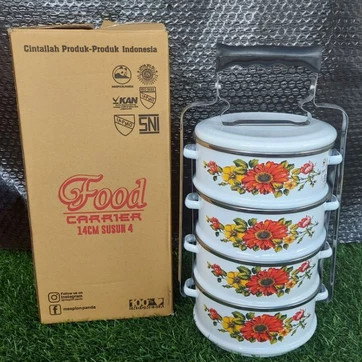 Maspion Rantang 4 Susun Stainless Enamel Jadul Klasik Kedaung Rantang Susun Jumbo