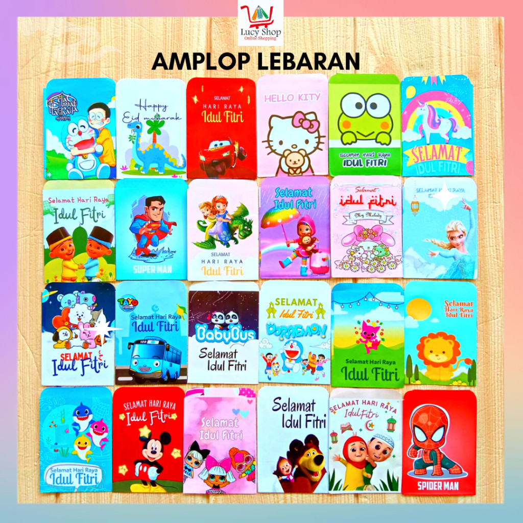 

AMPLOP LEBARAN IDUL FITRI MOTIF KARTUN KARAKTER LUCU