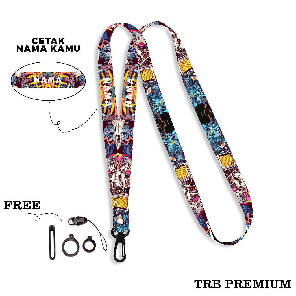 

LANYARD CUSTOM NAMA CYBERPUNK 1,5 CM BISA REQUEST NAMA FULL PRINTING 2 SISI GANTUNGAN CARD HOLDER