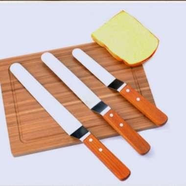 

12 Inch Wooden Handle Curve Knife Cake Spatula Bengkok Bakest