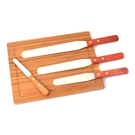 

8 Inch Wooden Handle Straight Knife Cake Spatula Lurus Bakest