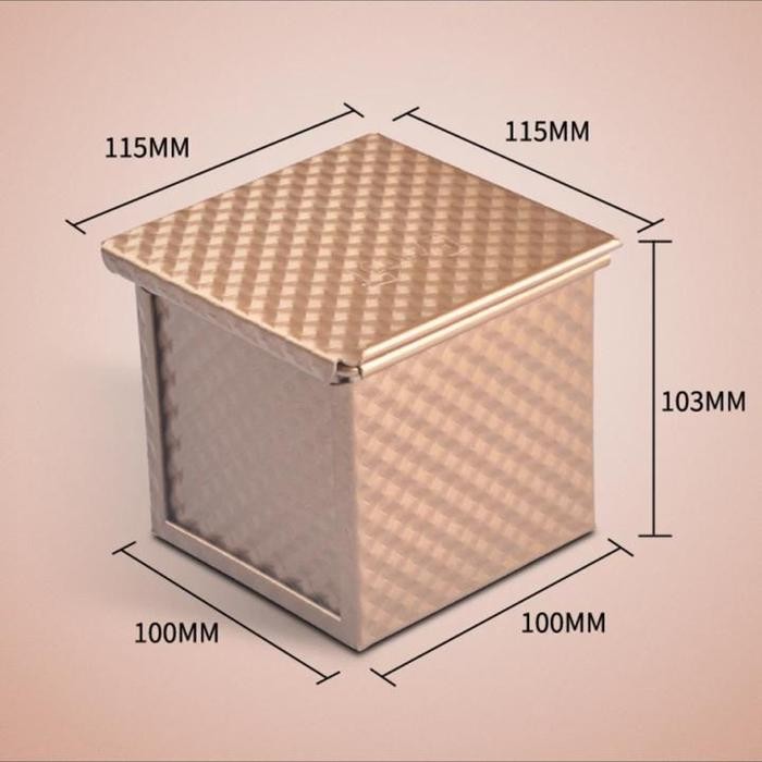 

Bakest Non Stick Corrugated Square Loaf Pan Loyang Roti Tawar Kotak