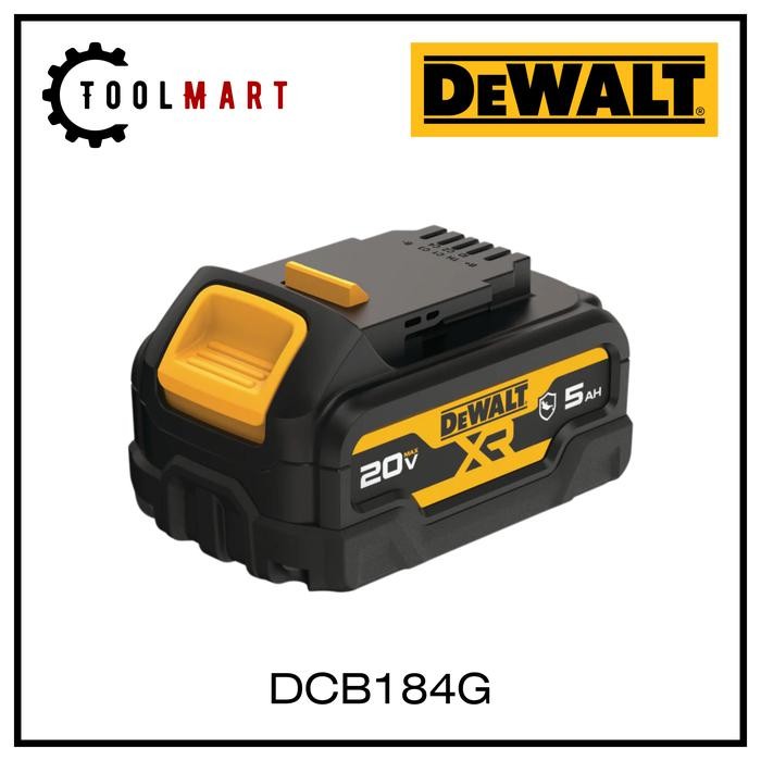 Baterai 20V 5Ah / Battery 5 Ah Cordless Dewalt Dcb184G Dcb184