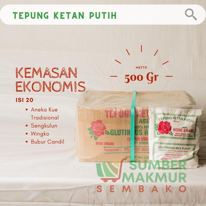 

Terlaris Tepung Ketan Rose Brand Paket Murah Grosir / Per Dus
