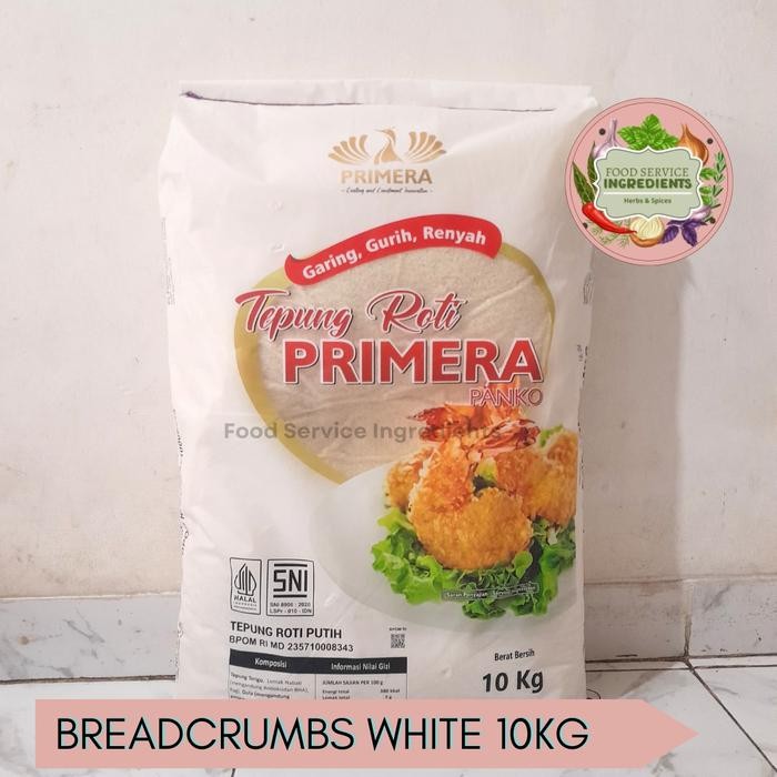

Terlaris Breadcrumbs White 10Kg /Tepung Roti Putih /White Breadcrumbs