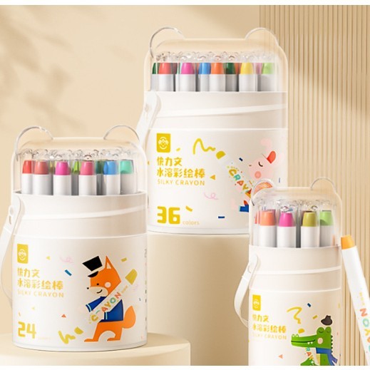 

KUAILIWEN SILKY CRAYON LEMBUT Warna Cerah 12/24/36/48 warna