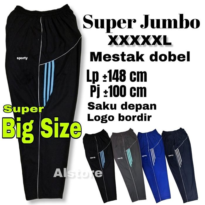 PREMIUM celana training super jumbo pria XXXXL 4 XL 5xl