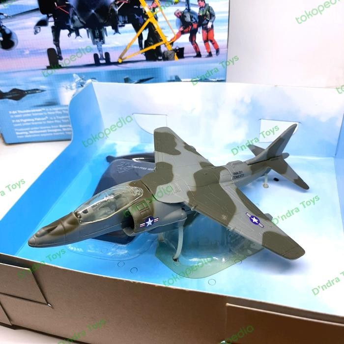 Diecast Skypilot Newray Miniatur Pesawat Tempur Av - 8B Harrier