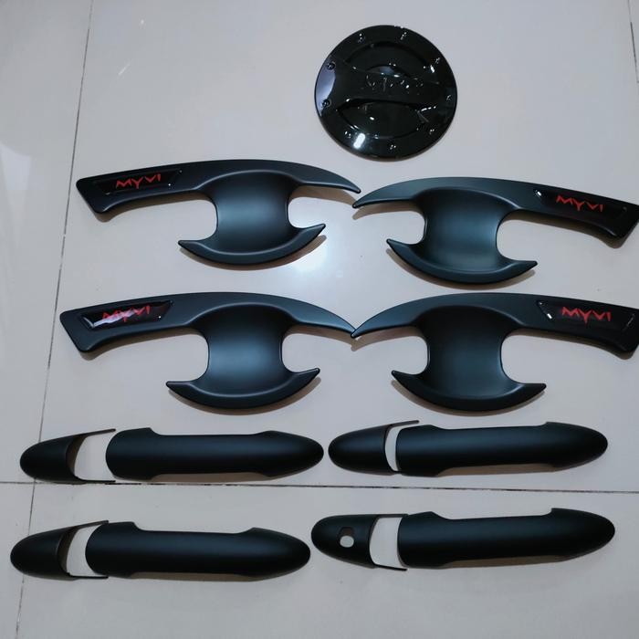 PREMIUM Paket cover Handle &Outer untuk Daihatsu New Sirion 2018 up All Black