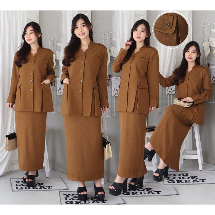 SIAPKIRIM Setelan jas wanita / Seragam kerja blazer wanita / Seragam guru / Setelan baju guru wanita