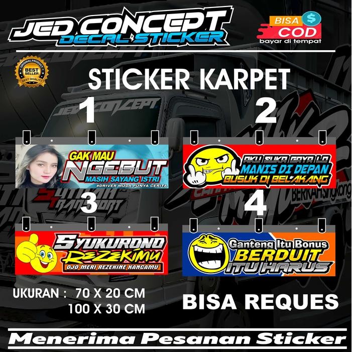 PREMIUM stiker decal karpet lumpur stiker karpet ebek karet truk pickup all Car