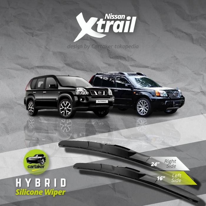 PREMIUM Wiper Nissan Xtrail T30 T31 T32 Frameless Hybrid Silicon Karet Kaca