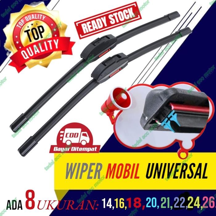 PREMIUM wiper mobil double universal/wiper mobil dua karet/wiper mobil universal