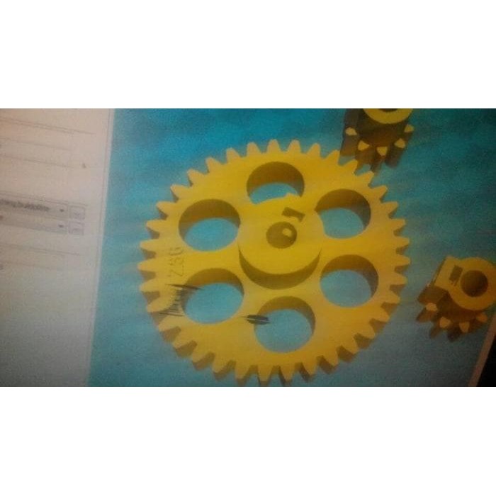 ZSCW- Gear gigi Z48 plastik modul M2, diameter 100mm dan 40mm, (3d printing)