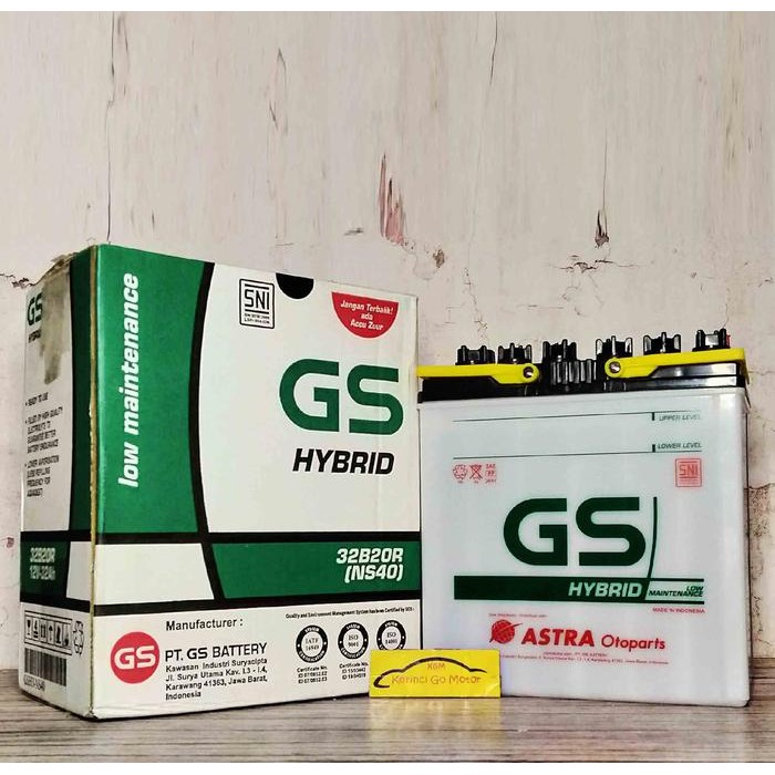 READY STOK AKI GS ASTRA HYBRID NS40 ACCU AKI GS HYBRID AVANZA XENIA APV GRANDMAX