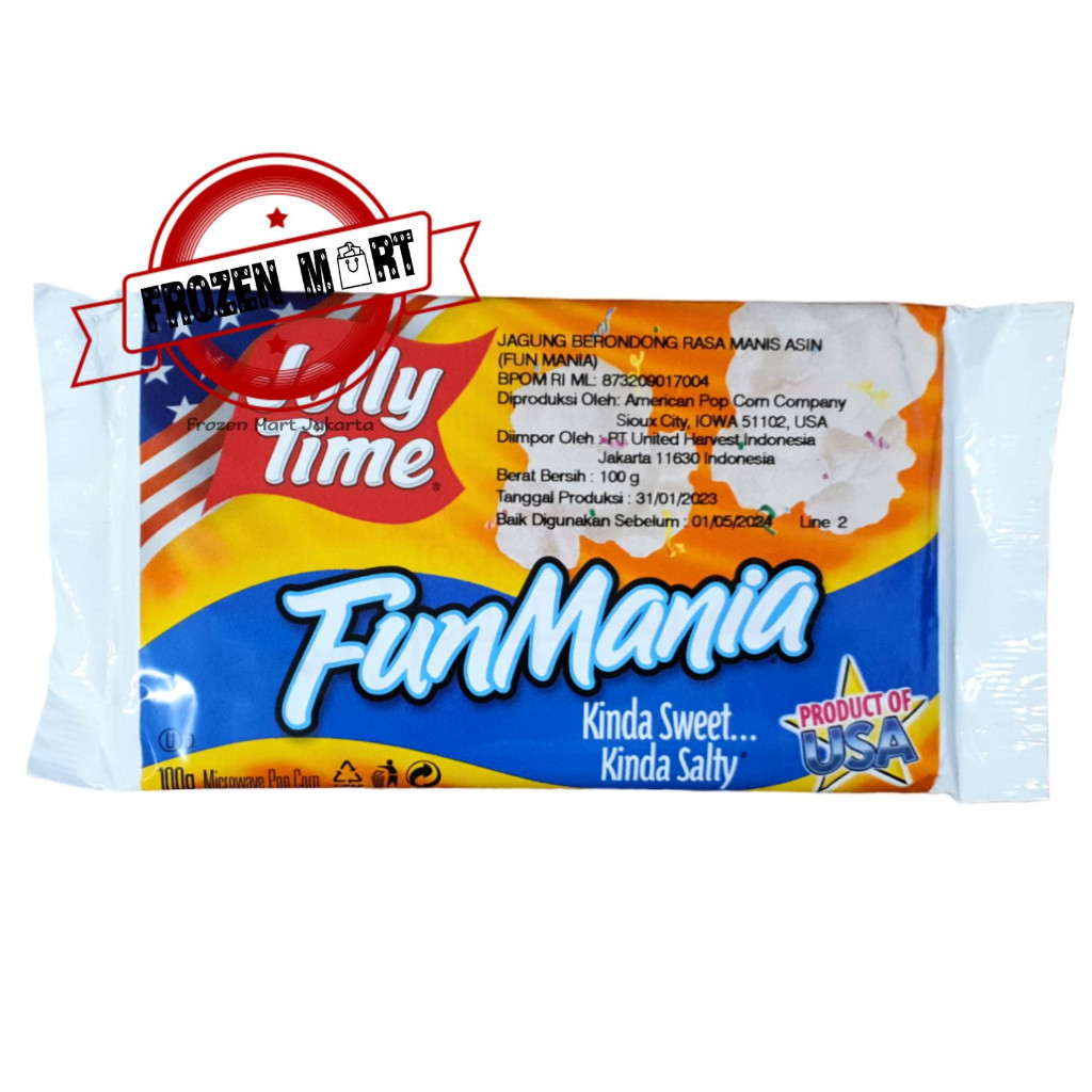 

JOLLY TIME Popcorn Fun Mania / Pop Corn Rasa Asin Manis 100Gr