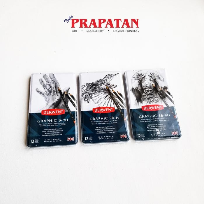 

Ready JT Derwent Graphic B-9H Pensil Sketsa / Hard Graphite Pencils