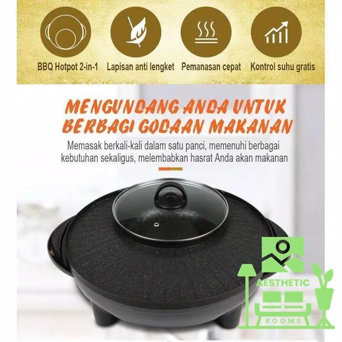 Promo Limited Korean Bbq / Alat Panggangan / Suki & Grill Pan 2In1 Dlc311