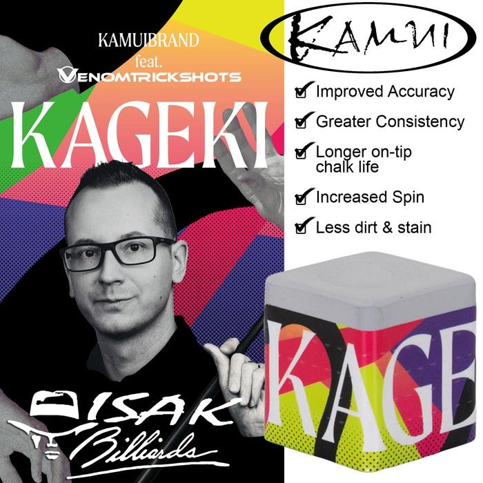 

Ready JT Kamui KAGEKI Chalk - Japan Billiard Chalks Venom Trickshot Biliar Ori