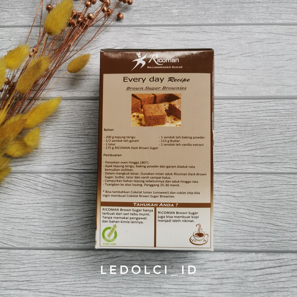 

RICOMAN BROWN SUGAR DARK BROWN SUGAR 500 GRAM