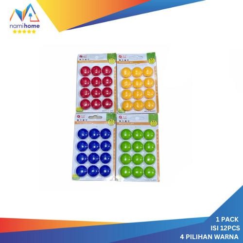 

Ready JT MAGNET PAPAN TULIS MAGNETIC PIN WHITEBOARD 20MM 2CM 1PACK 12PCS