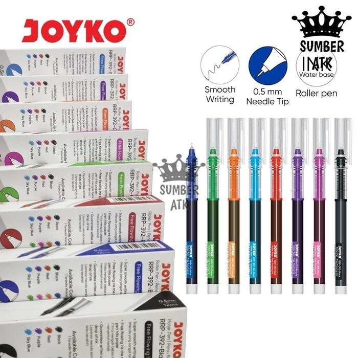 

Ready JT Roller Pen Gel Pulpen Rol Joyko RRP-392 1 LUSIN 0.5 mm Hitam , Biru , Merah , Oranye , Ungu