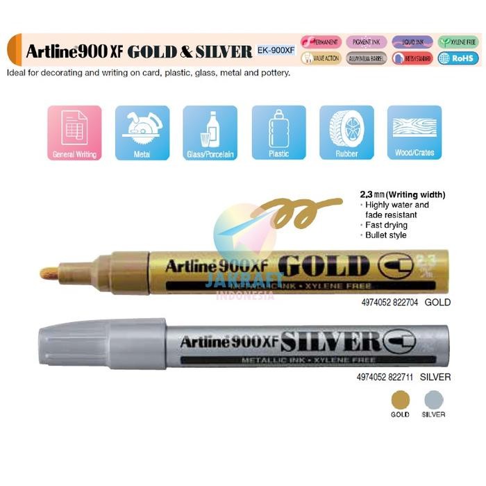 

Ready JT (1 Pcs) Spidol Permanent ARTLINE Paint Marker EK-900XF Segala Permukaan 2.3 mm Anti Air