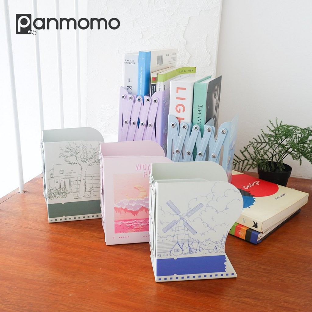 

LINDU panmomo Pembatas Buku Besi Penahan Buku Sandaran Buku Besi Bookend