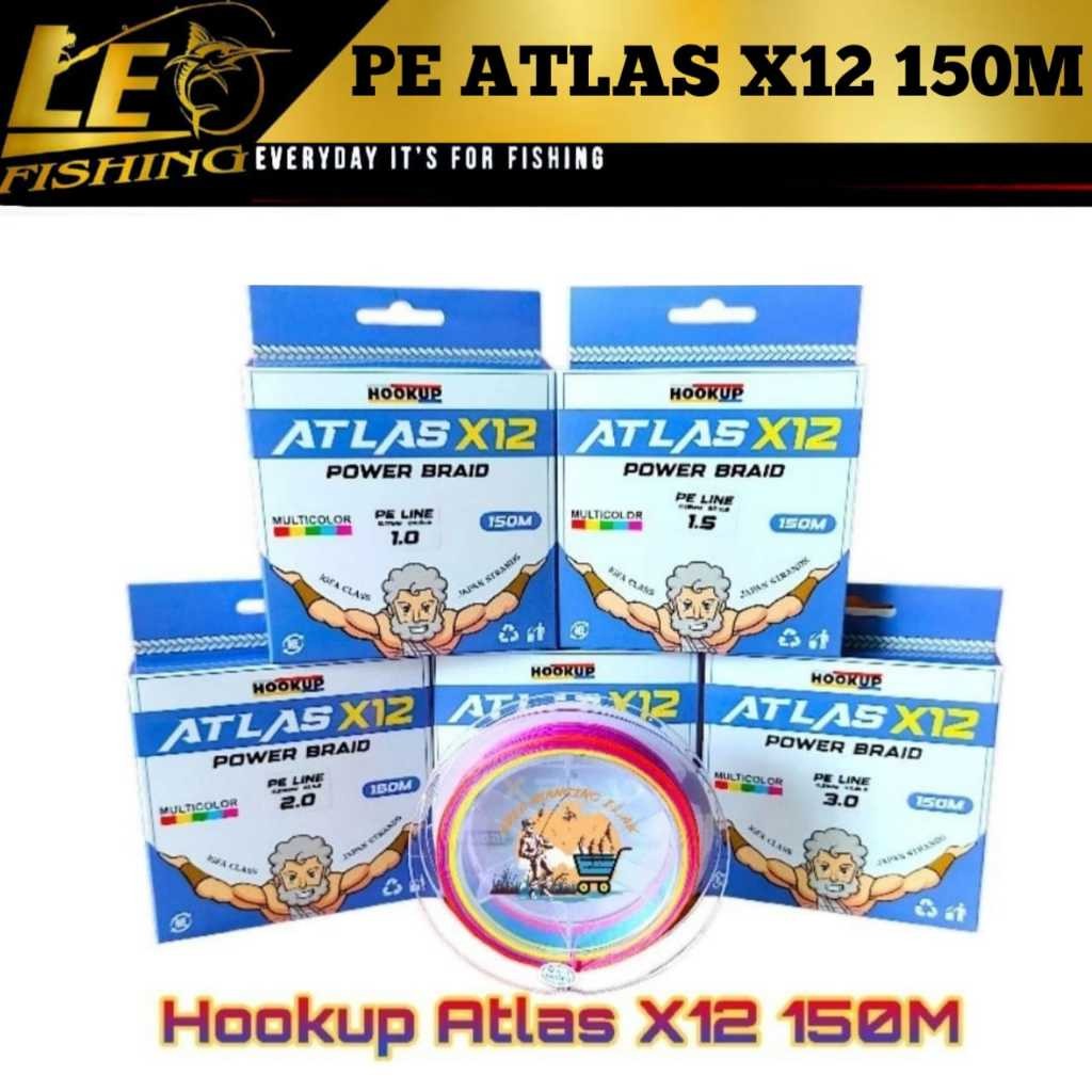 Gboiishop - PE HOOKUP ATLAS X12 MULTICOLOR 150M SENAR PANCING TERLARIS SENAR PE PANCING TERLARIS