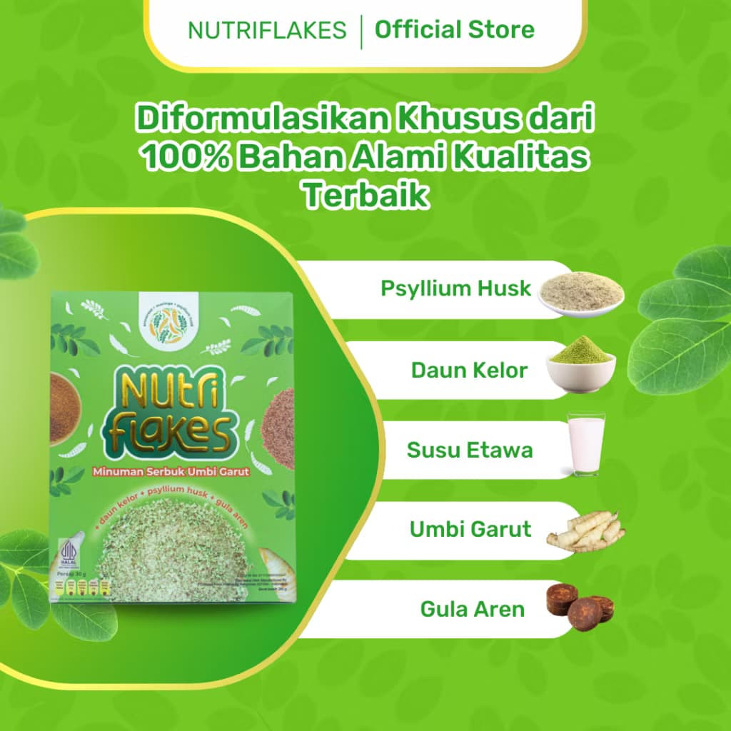 

Nutriflakes Sereal Umbi Garut - Ampuh Mengatasi Asam Lambung, Maag Dan Gerd 3 Box