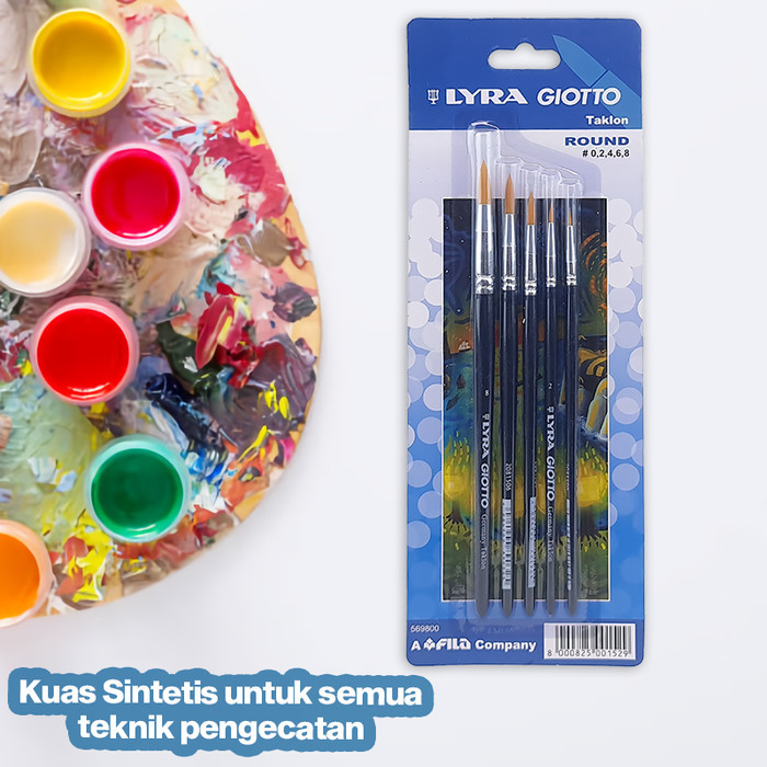 

Lyra Sikat / Kuas Bulat 1 Set Taklon Round Lyr-569800 #Gratisongkir