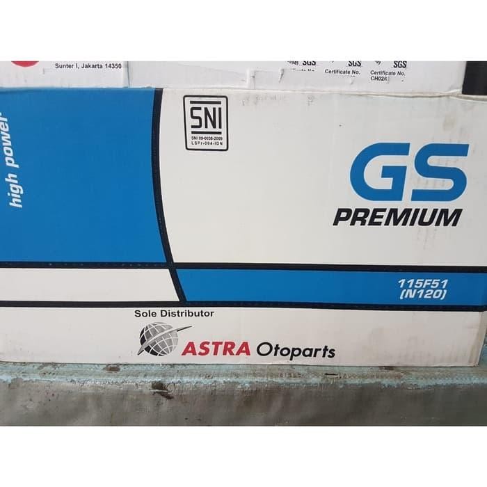 Aki Mobil / Battery Gs Astra Type Gs Premium N120 115F51 12V 120 Ah