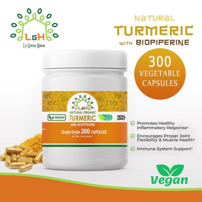 

Terlaris Turmeric Biopiperine 300 Capsules Legreen Kunyit Lada Hitam Vegetarian