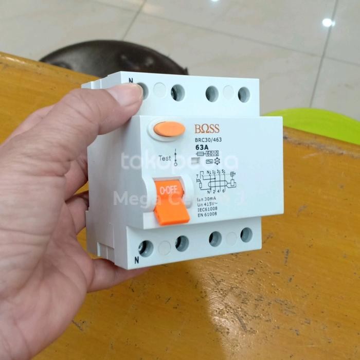 Ready JT BOSS BRC30/463A ELCB/RCCB 63A 4 Pole, 30mA