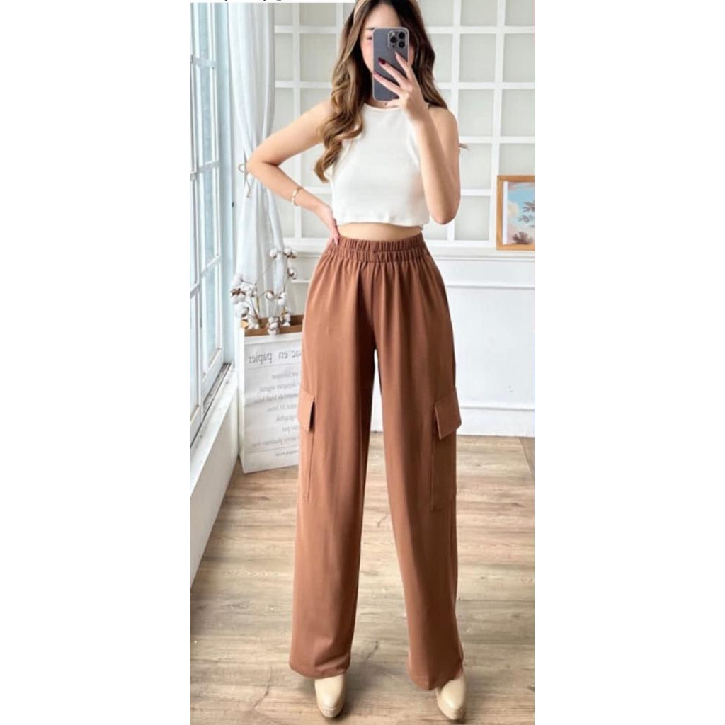 Pola Mewah Kulot Wanita Cargo Premium