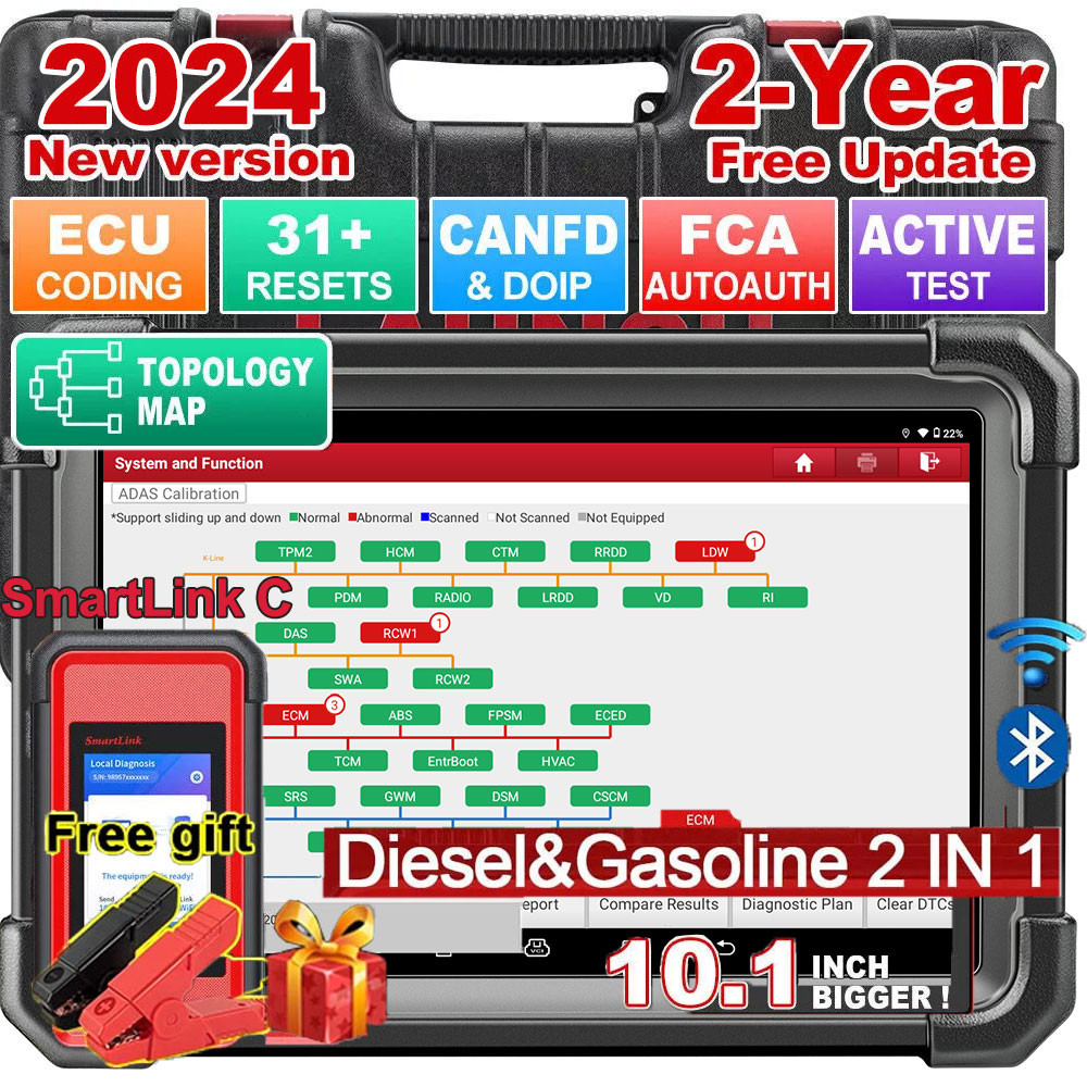 [2024 ALL-IN-ONE DIESEL SCAN TOOL] LAUNCH X431 PRO3S+ SmartLink HDIII HD3 Heavy Duty Truck Diesel OB