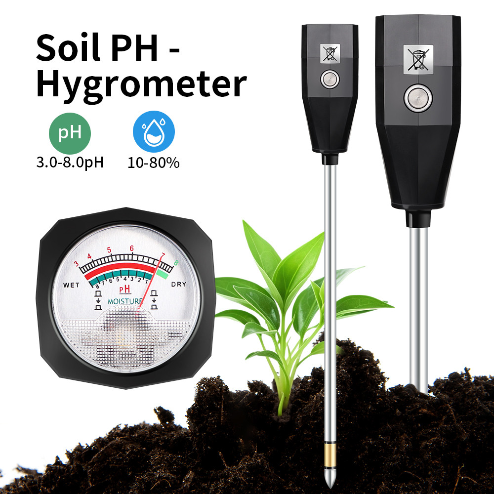 

2 in 1 Soil Moisture PH Meter Acidity Humidity Tester Metal Sensor Probe No Battery Garden Tool Flowers Planting Soil PH Tester