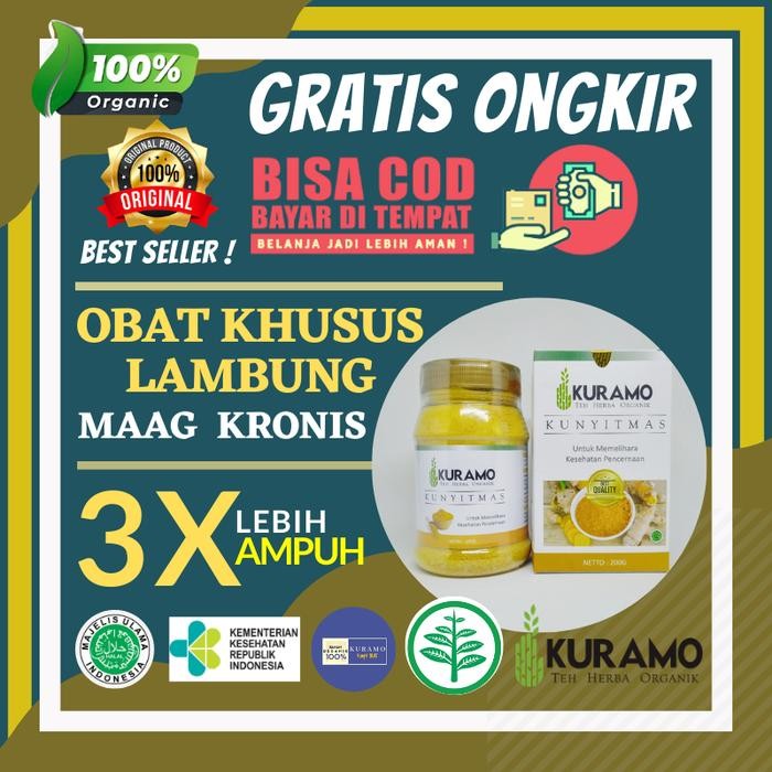 

Terlaris Kuramo Kunyit Mas Obat Herbal Asam Lambung Magh Maag Gerd Kronis #35