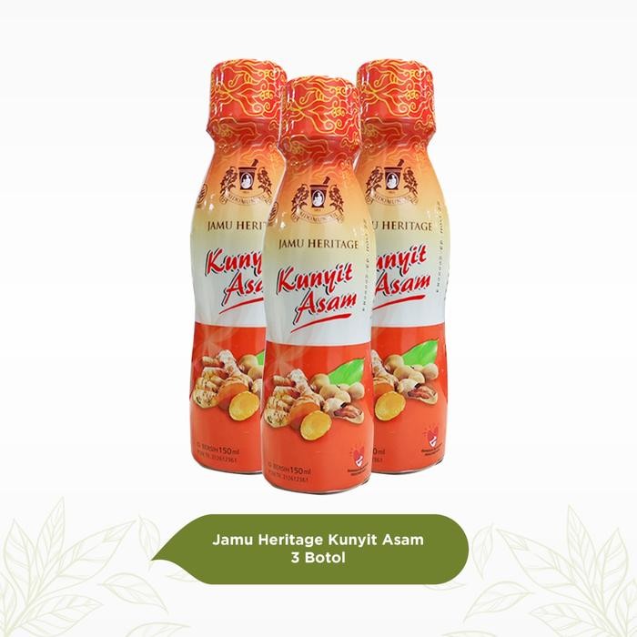 

Terlaris Jamu Heritage Kunyit Asam Sidomuncul - 150 Ml (3 Botol)