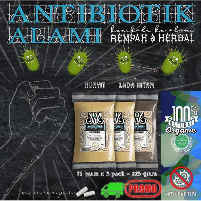 

Terlaris Antibiotik Alami - Kunyit & Lada Hitam 225 G - Tradisional Organic