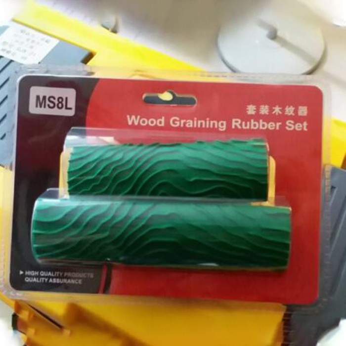 

2pcs Alat Lukis Karet Bentuk M Motif Serat Kayu Warna Hijau Ms8L