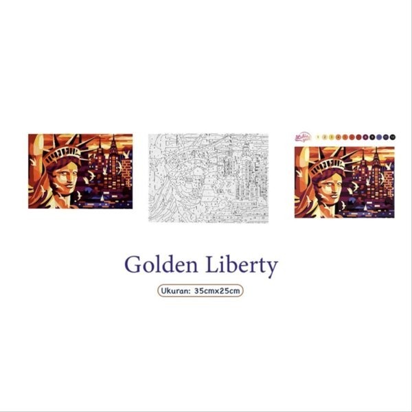 

Golden Liberty - Paint by Numbers Kit - Painting Kit - 35x25cm paint by number painting by number