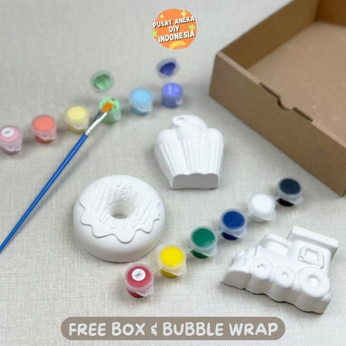 

Bestseller 2025 Diy Gypsum Painting Kit 1 Set Mainan Edukasi Anak Alat Lukis Mewarnai Patung Gipsum