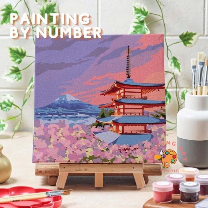 

Diy Painting by Number kit 20x20 cm lukisan beautiful bali alat lukis BISA FAKTUR!