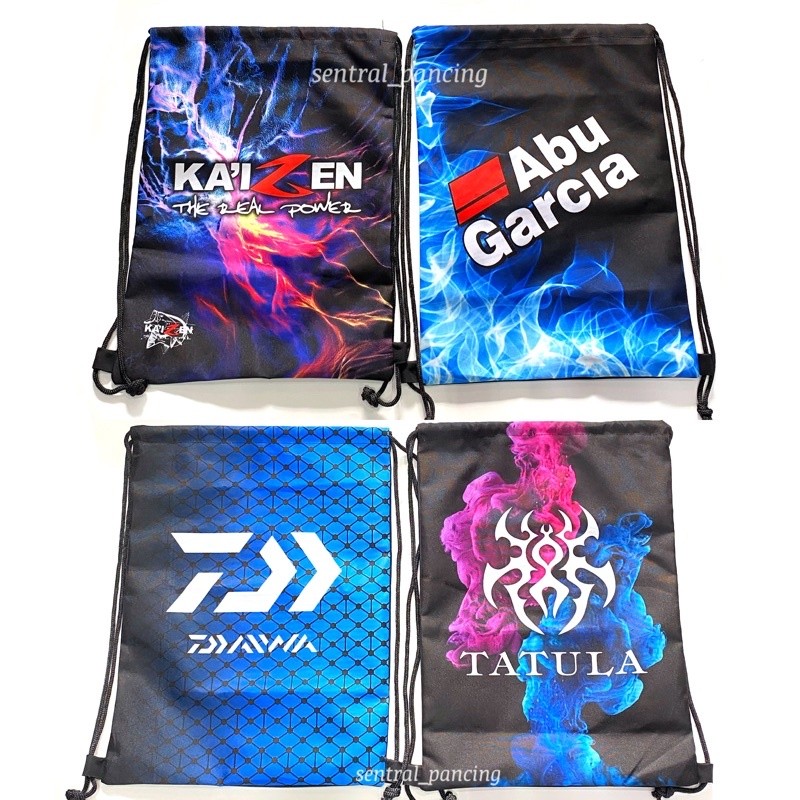 Tas Pancing Bahan Kain Tali Serut / Tas Daiwa