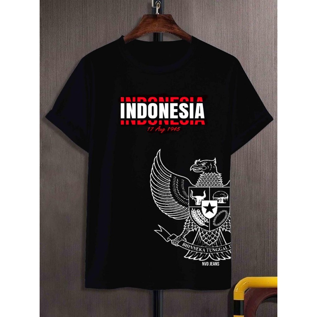 Baju Dirgahayu Indonesia Branded Tshirt Dewasa Distro Baju Kaos Merah Putih Agustusan Wanita Atasan 