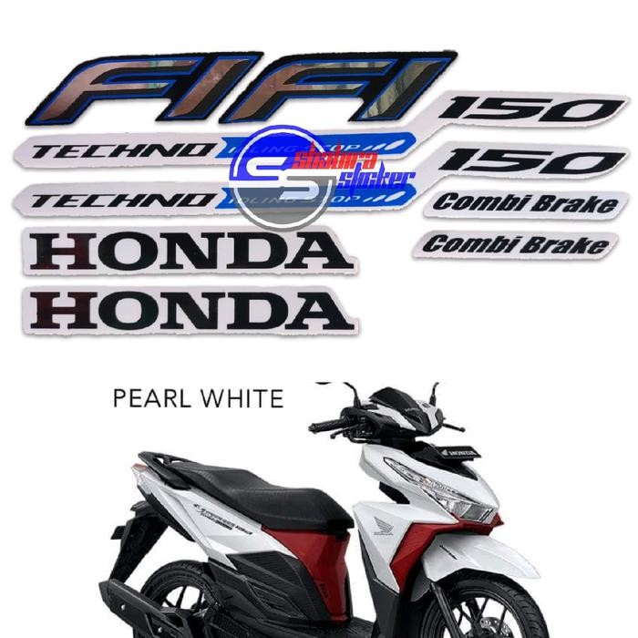 Ready JT Striping Stiker Motor Honda Vario Led Old 150 Fi 2016 Iss Putih Fullset Motorcycle
