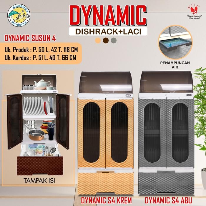 

Terlaris Rak Piring 3 4 5 Susun + Tutup Tabitha Lemari Piring Gelas Storage Plastik