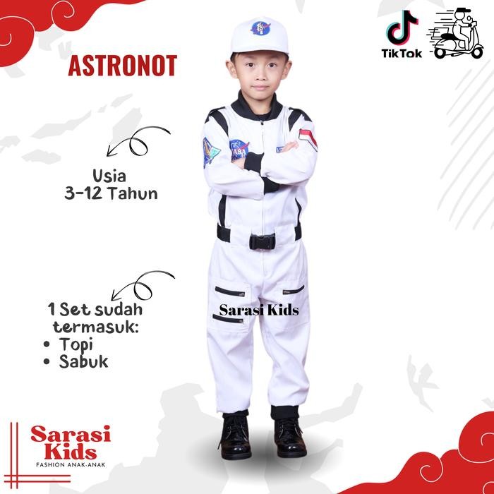 Baju astronot kostum astronot pakaian luar angkasa baju profesi anak