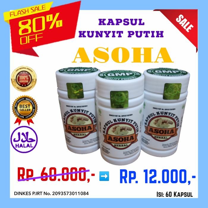 

Terlaris Kapsul Kunyit Putih Asli Asoha Isi 60